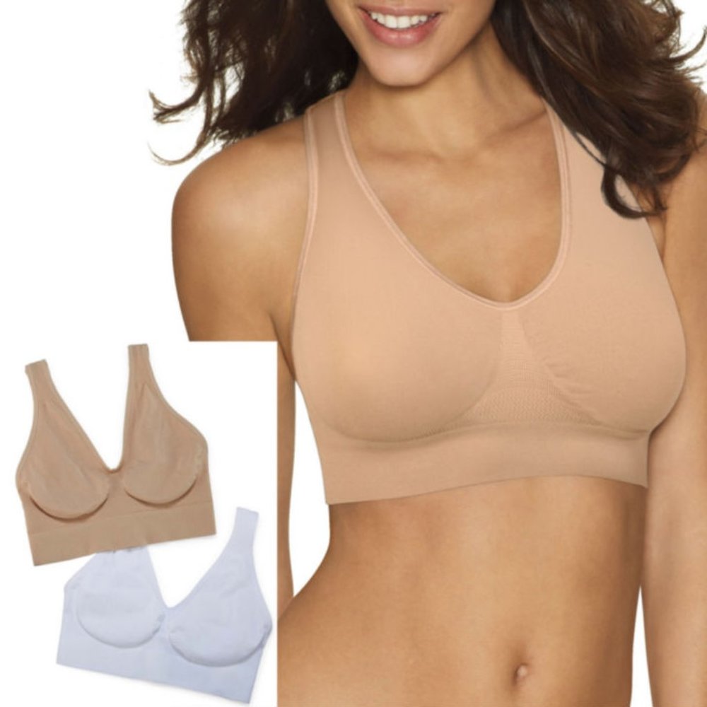 Hanes Women's 2-Pack ComfortFlex-Fit Wireless Bra